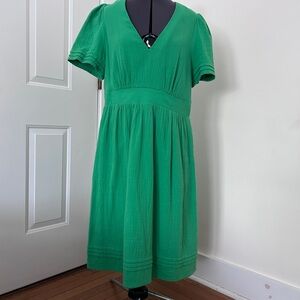 Boden Vibrant Green Doublecloth Midi Dress